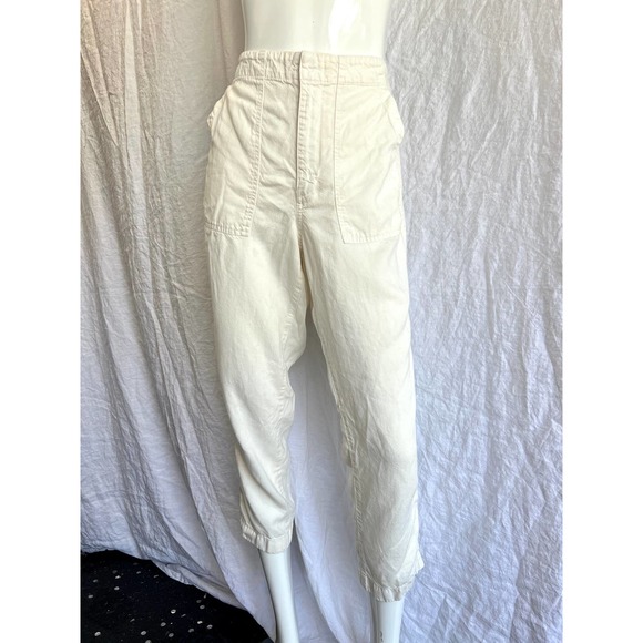White J. Crew High Waist Cargo Style Capris - Picture 1 of 8